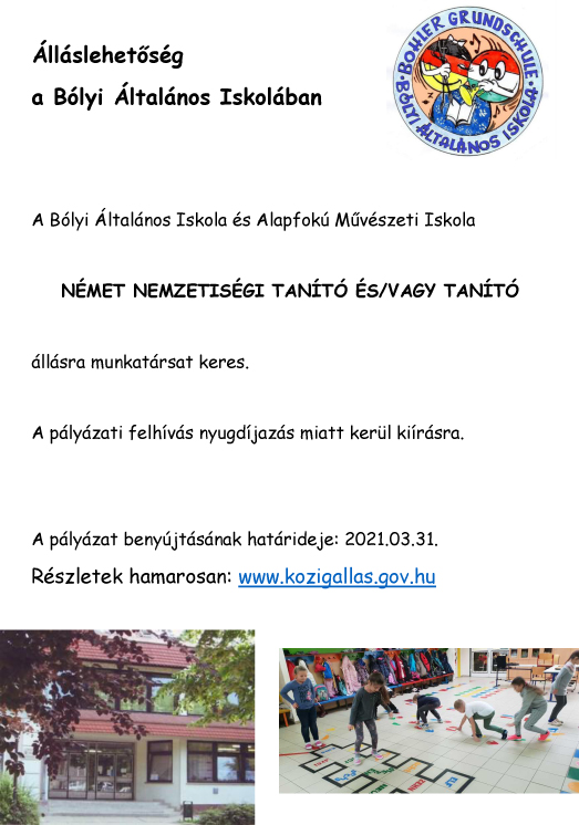 Az állást hirdető plakát.