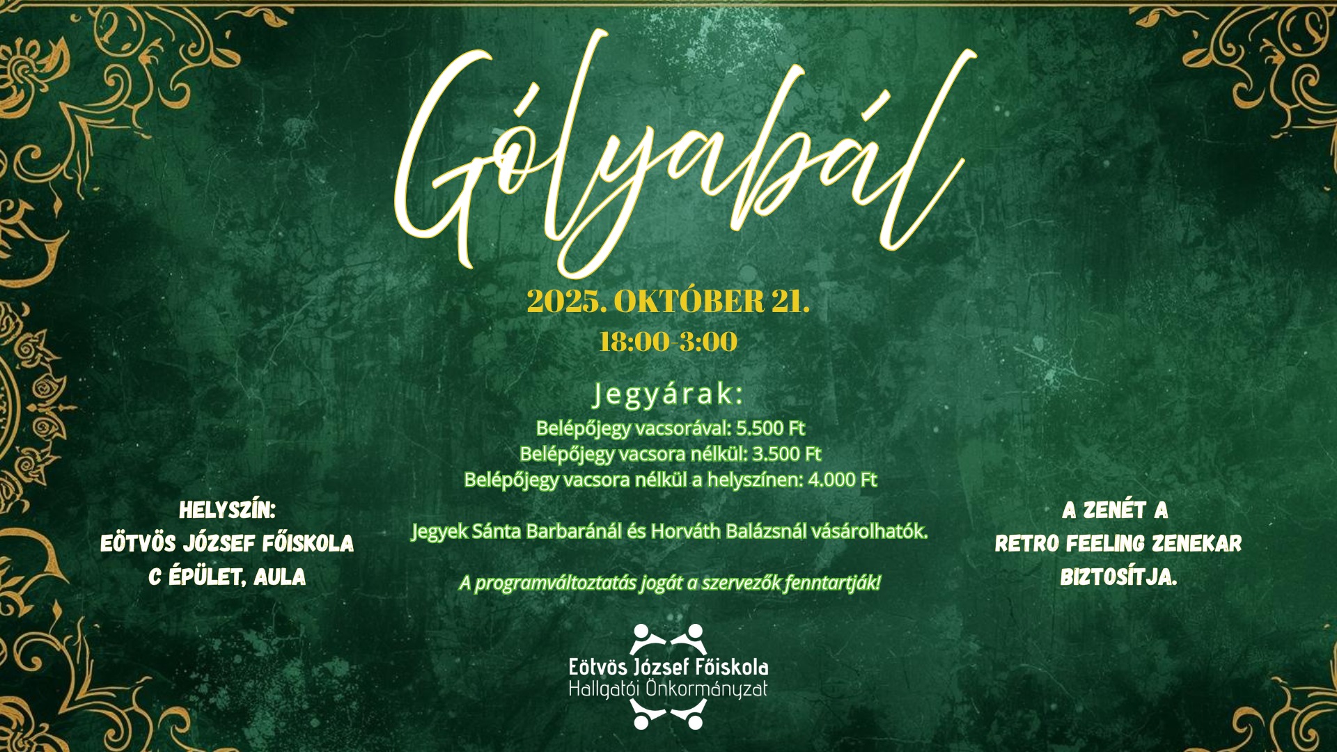 Gólyabál plakátja.