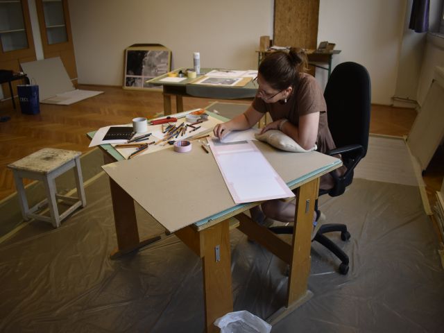 életkép a művésztelepről