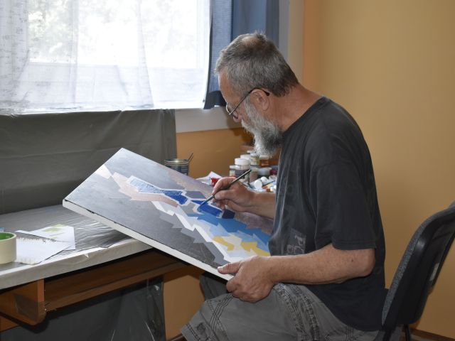 életkép a művésztelepről