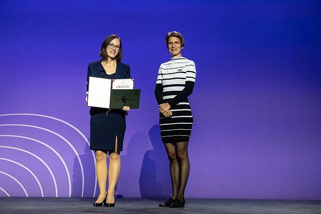 Nagy-Czirok Anita vette át a díjat.