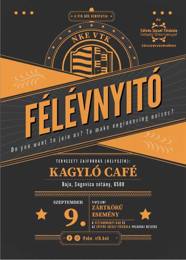 Félévnyitó Party plakát