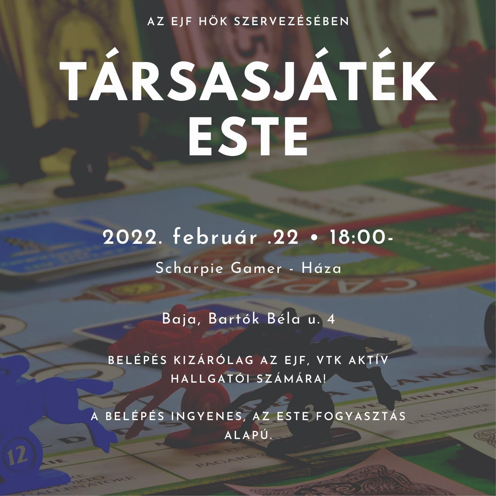 Társasjáték Este plakátja.