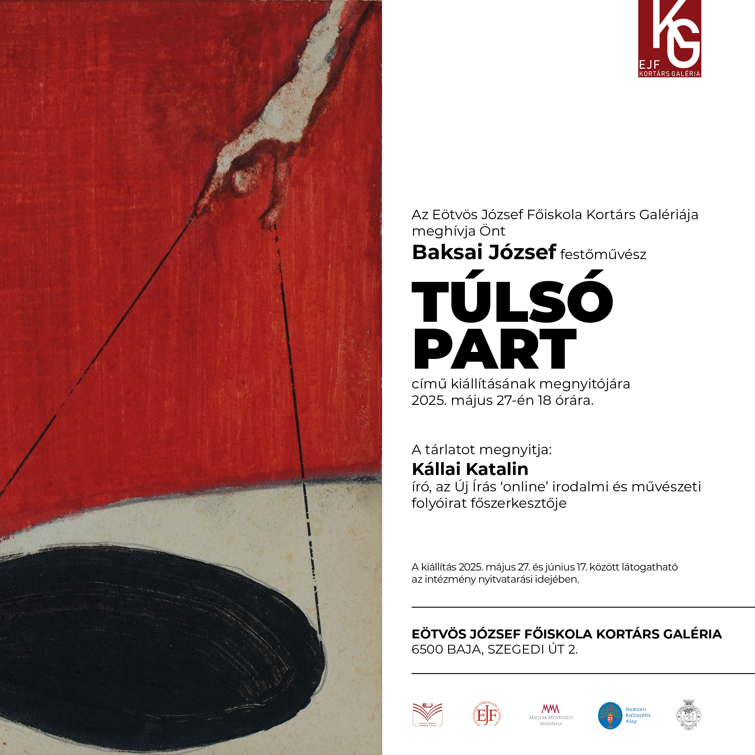 Meghívó a kiállítás megnyitójára.