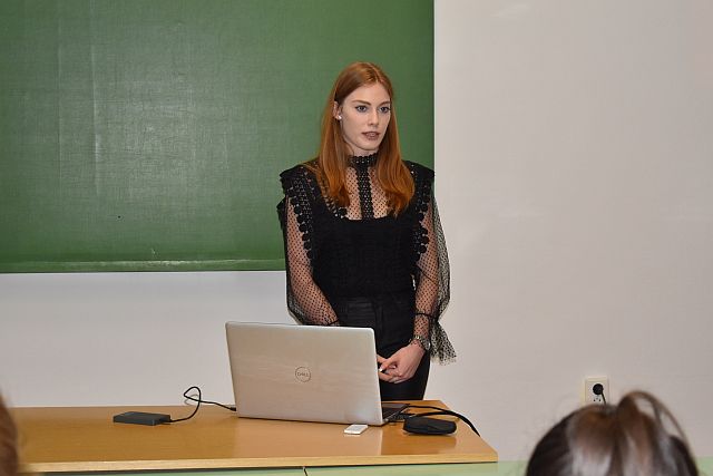 Horváth Angéla, IV. évfolyamos gazdálkodási és menedzsment szakos hallgató.