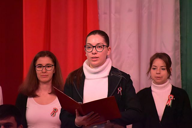 Március 15-i ünnepség a főiskolán.
