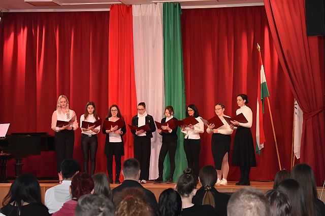 Március 15-i ünnepség a főiskolán.