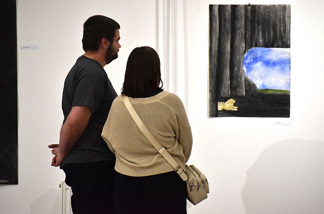 Baksai József kiállításának megnyitója a Kortárs Galériában.