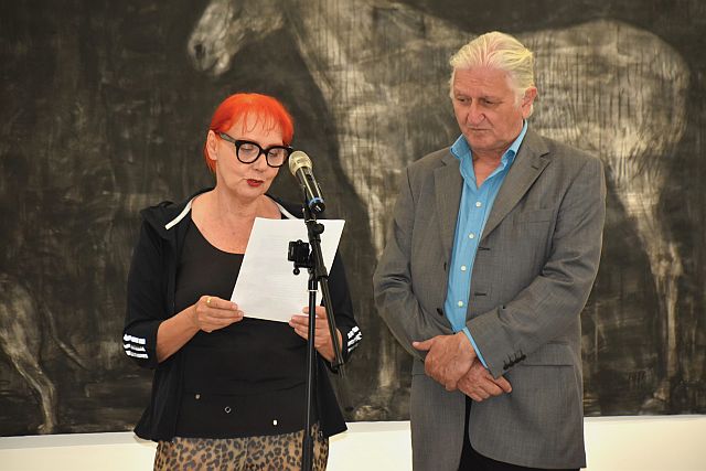 Baksai József kiállításának megnyitója a Kortárs Galériában.