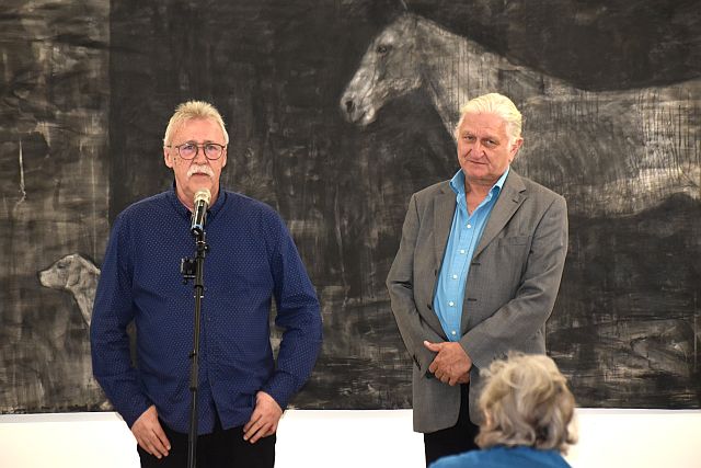 Baksai József kiállításának megnyitója a Kortárs Galériában.