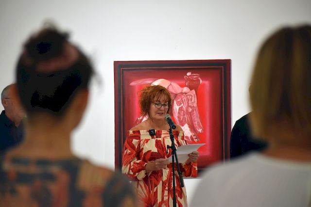 Filp Csaba kiállításának megnyitója.