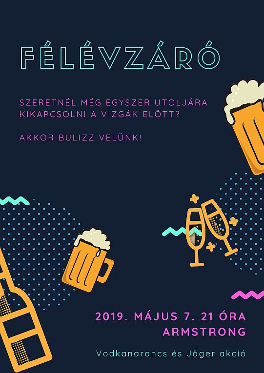 Félévzáró Party plakát