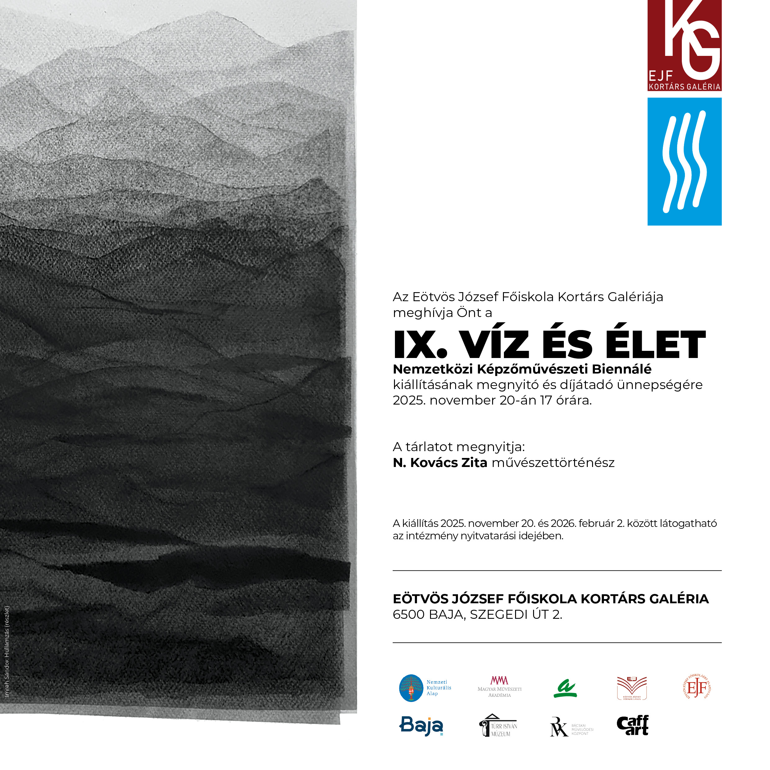 Meghívó a kiállítás megnyitójára és díjátadó ünnepségére.