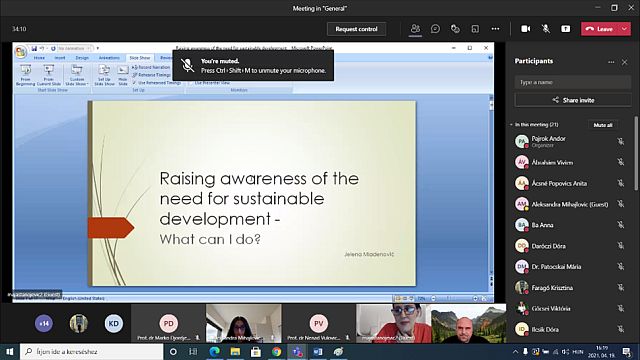 Doc. dr Jelena Mladenovic előadása.