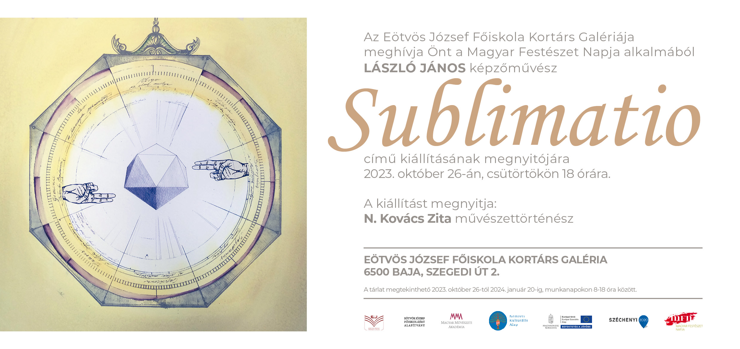 László János képzőművész kiállításának megnyitója