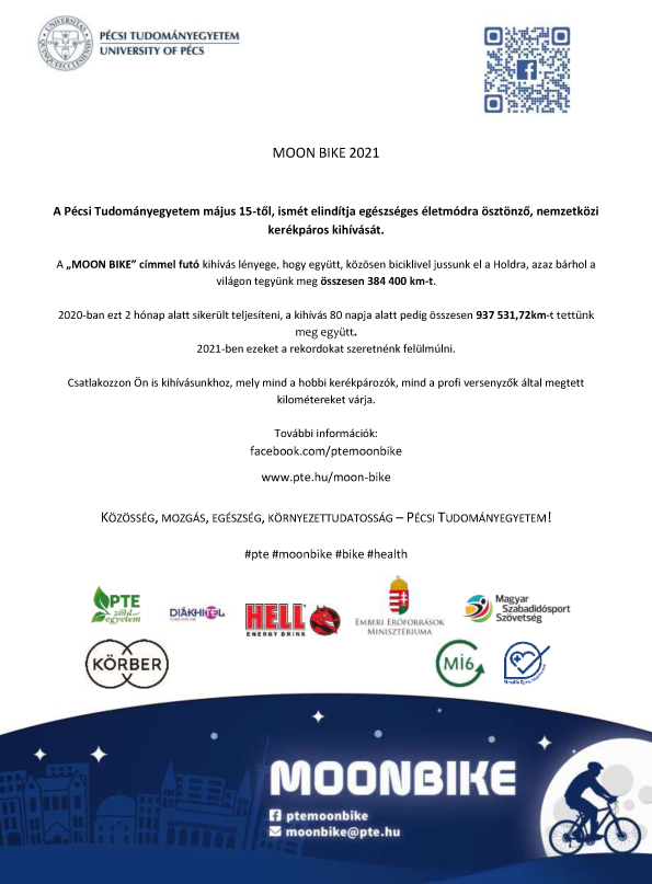 A Moon Bike 2021 kihívás plakátja.