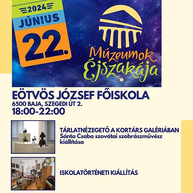 Múzeumok Éjszakája az EJF-en 2024-ben.