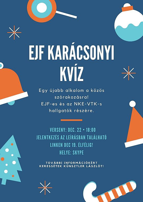 EJF Karácsonyi Kvíz plakát