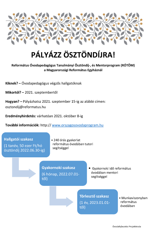 Az ösztöndíjprogramot hirdető szórólap.