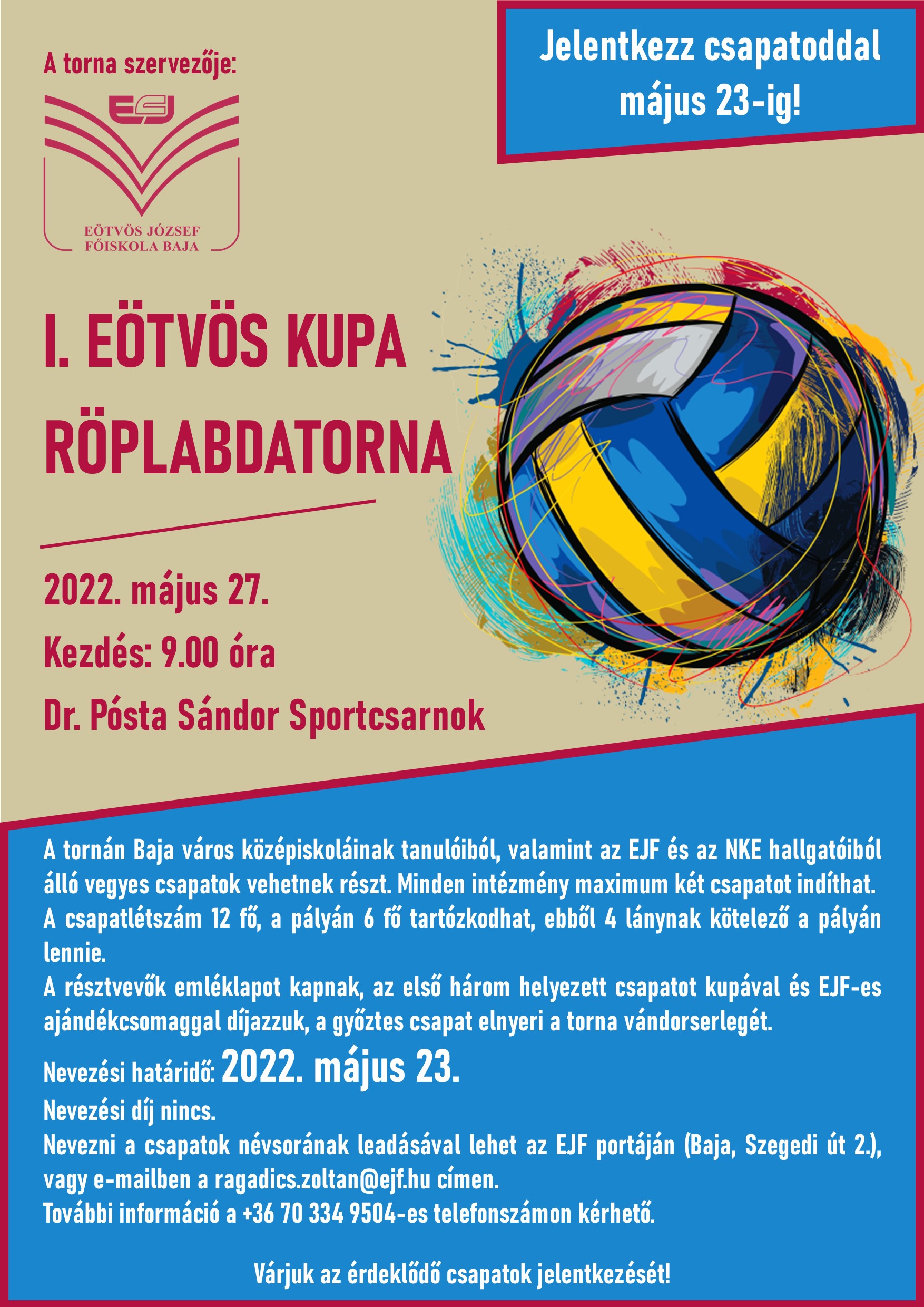 A sportrendezvény plakátja.