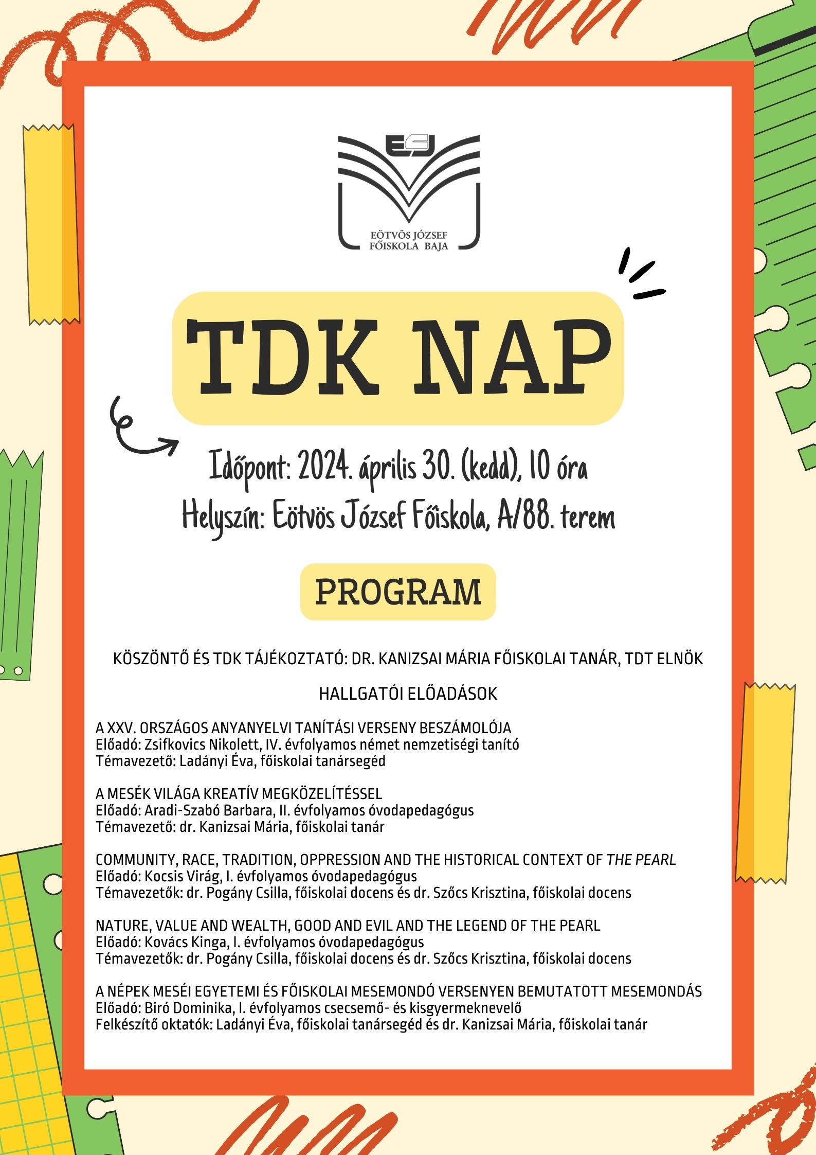 TDK Nap programja 2024-ben.