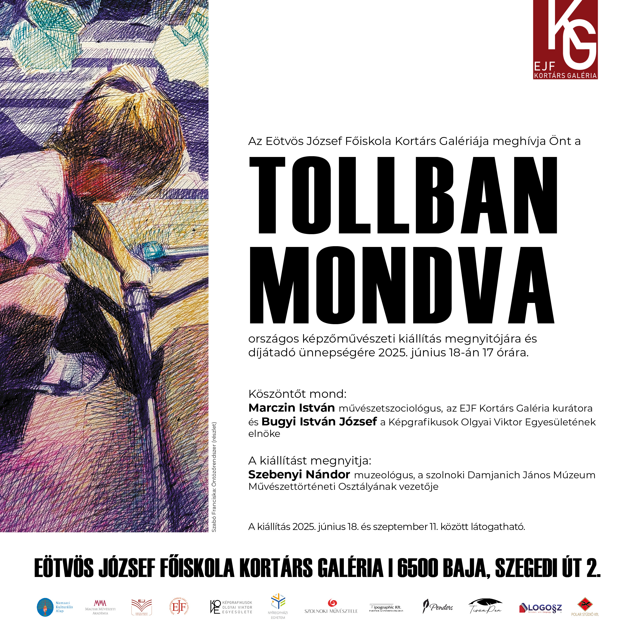 Meghívó a kiállítás megnyitójára és díjátadó ünnepségére.