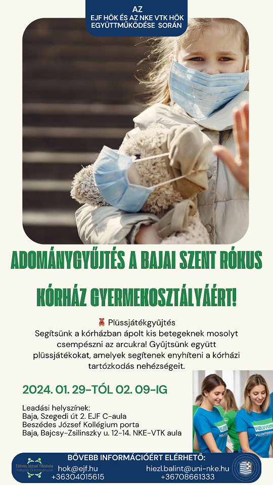 Adománygyűjtés a Bajai Szent Rókus Kórház gyermekosztályának