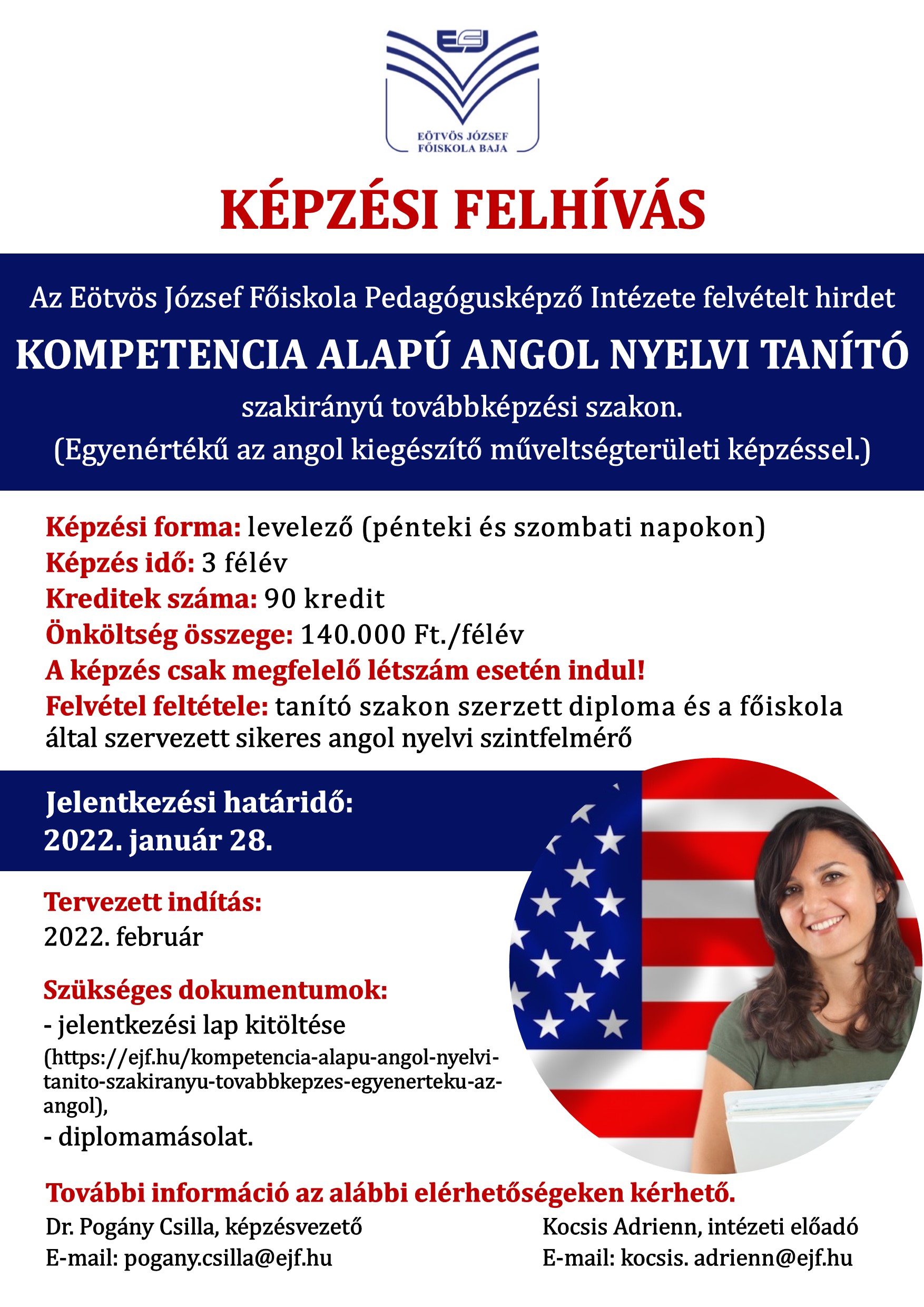 A képzést népszerűsítő plakát.