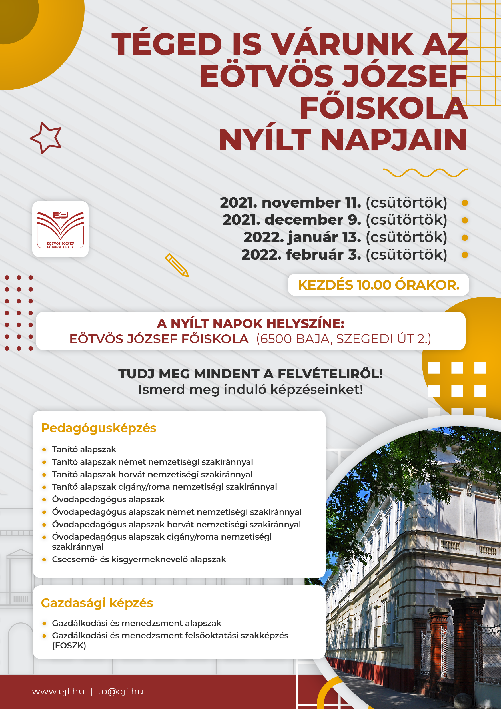 Nyílt napok plakátja.