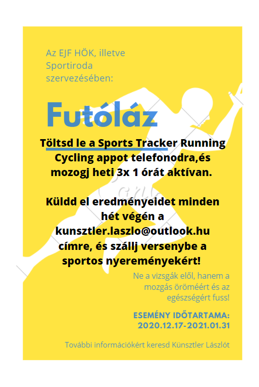 Futóláz program plakát