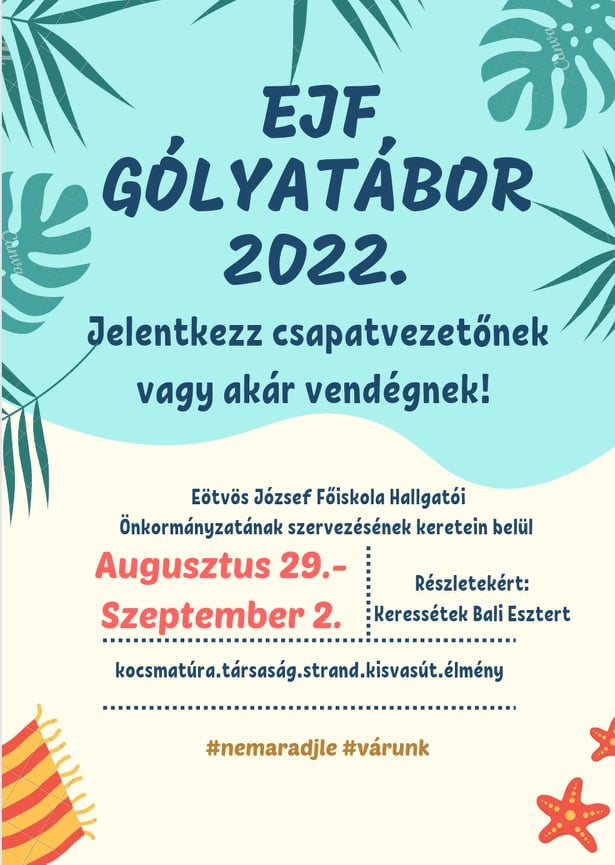 Gólyatábor felhívás