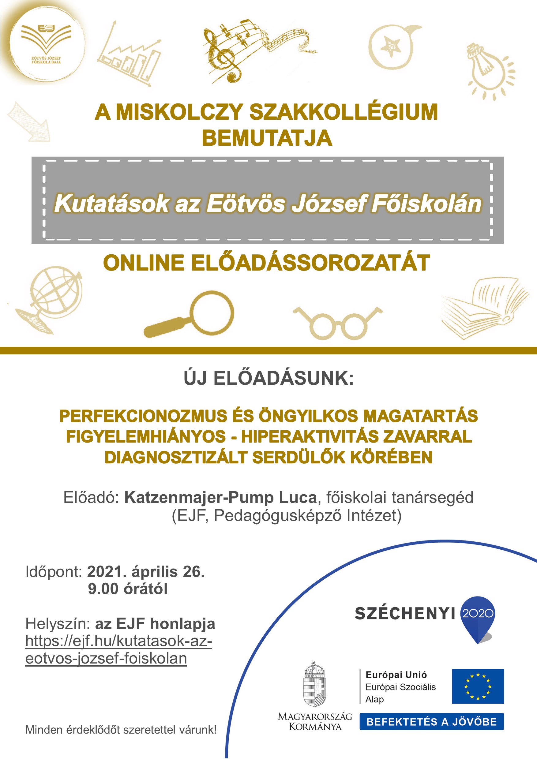 Az online előadás plakátja.