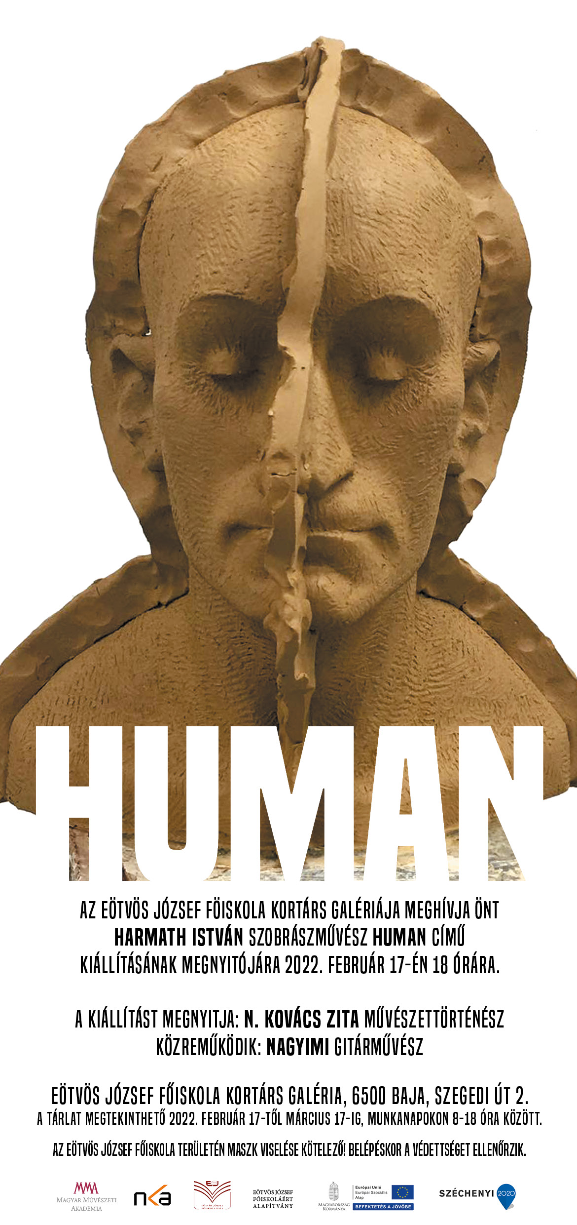 Meghívó Harmath István szobrászművész kiállítására.