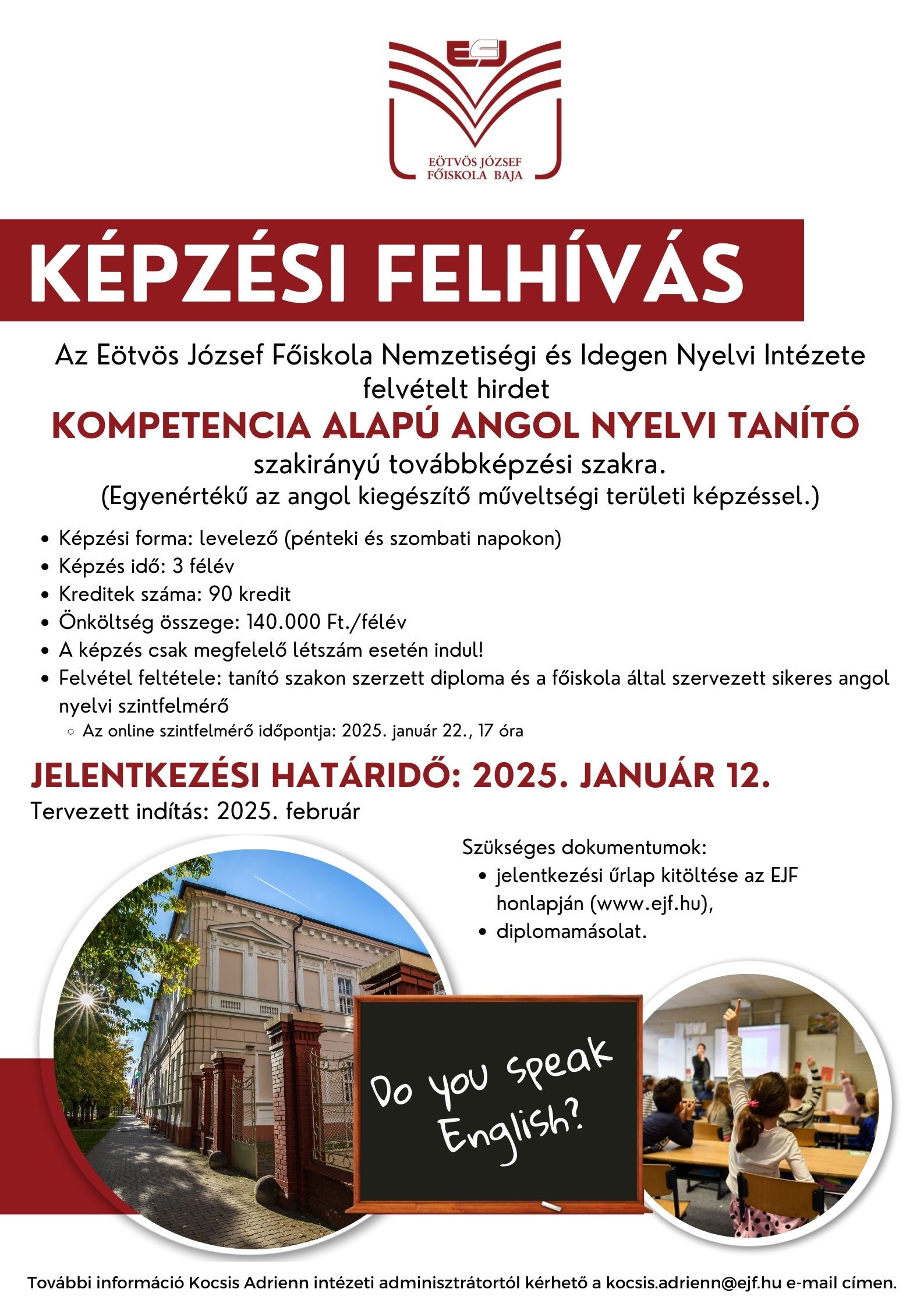 Képzési felhívás