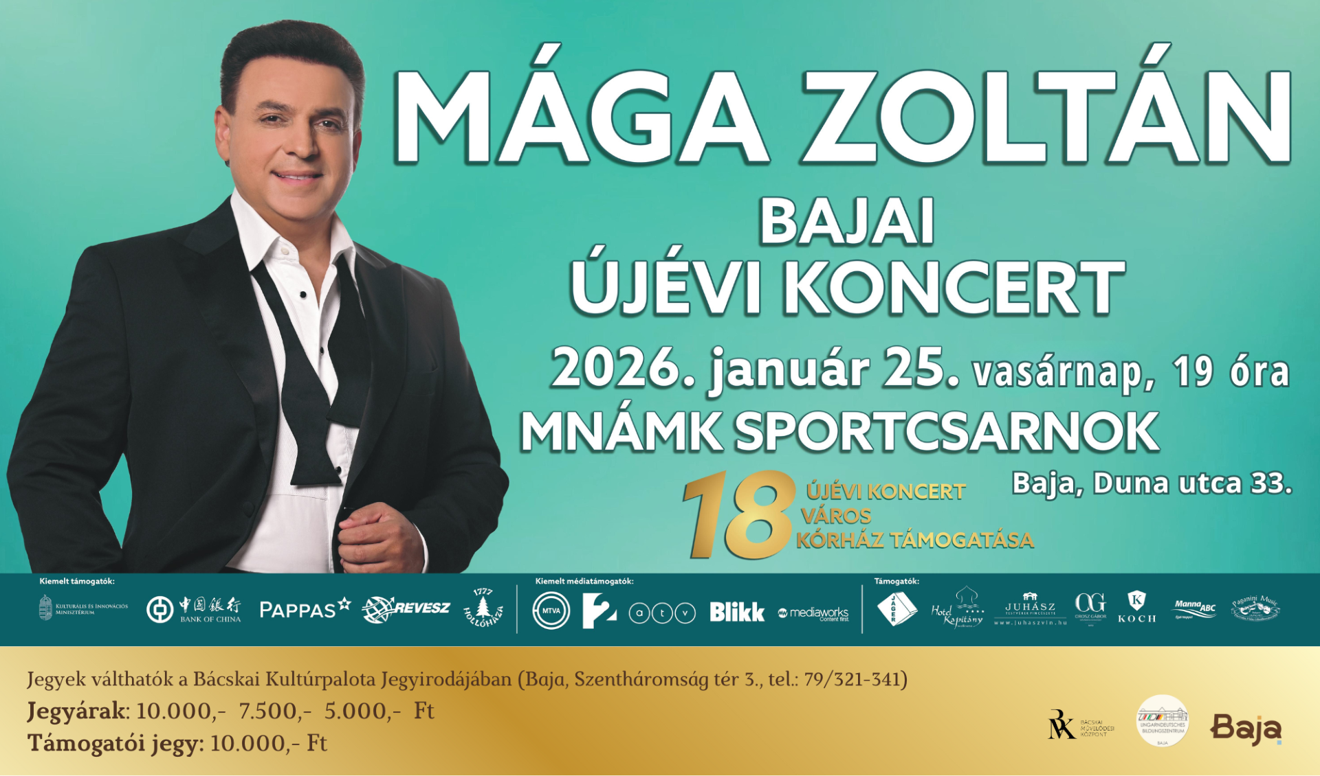 Mága Zoltán újévi koncertje Baján