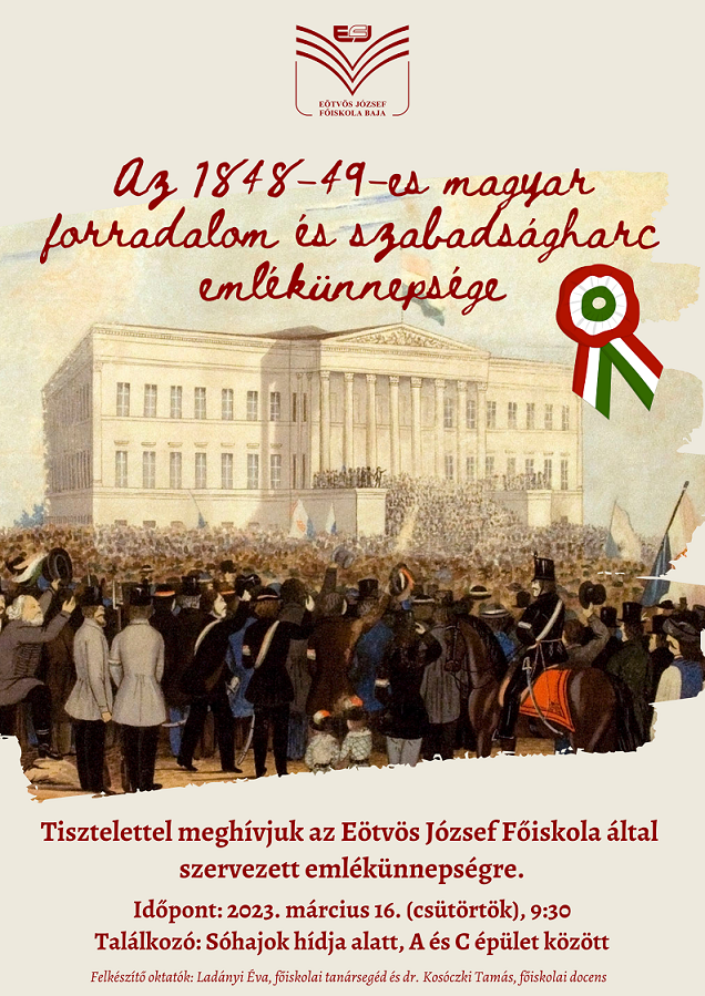 Március 15-i ünnepség a főiskolán.