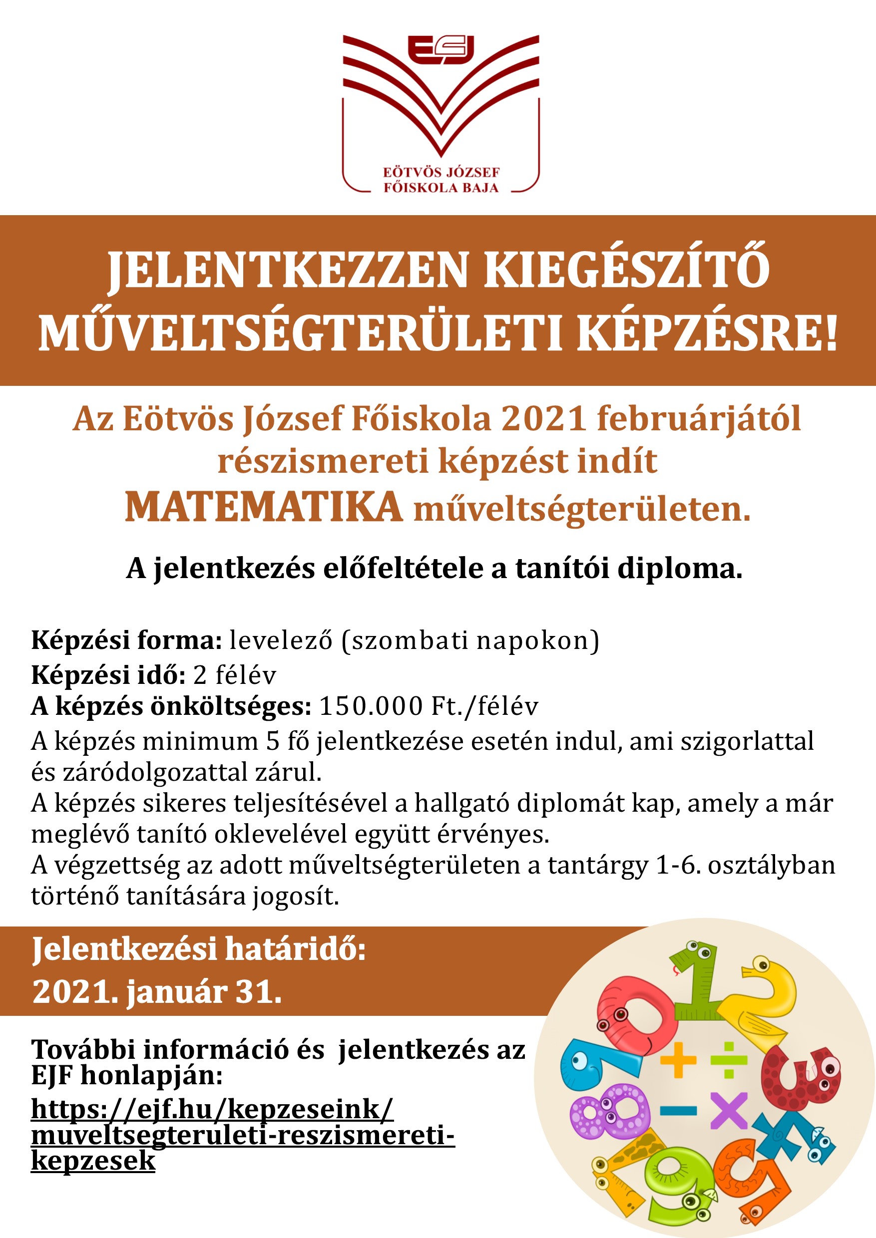 A képzést hirdető plakát.