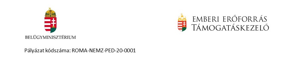 A pályázat arculati elemei, amelynek a keretében megvalósult az eszközbeszerzés.