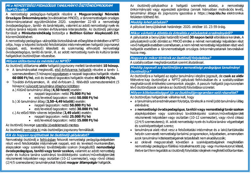 Pályázati felhívás magyar nyelven