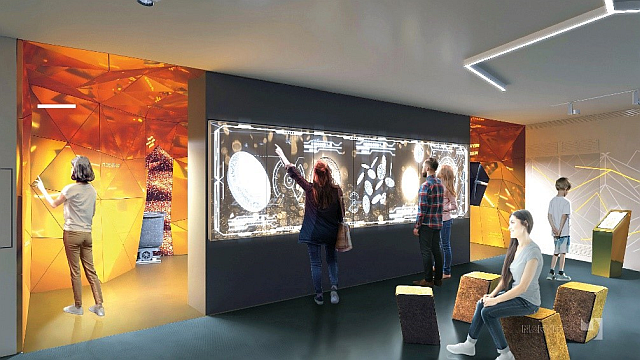 Interaktív kiállítótér a Pénzmúzeumban.