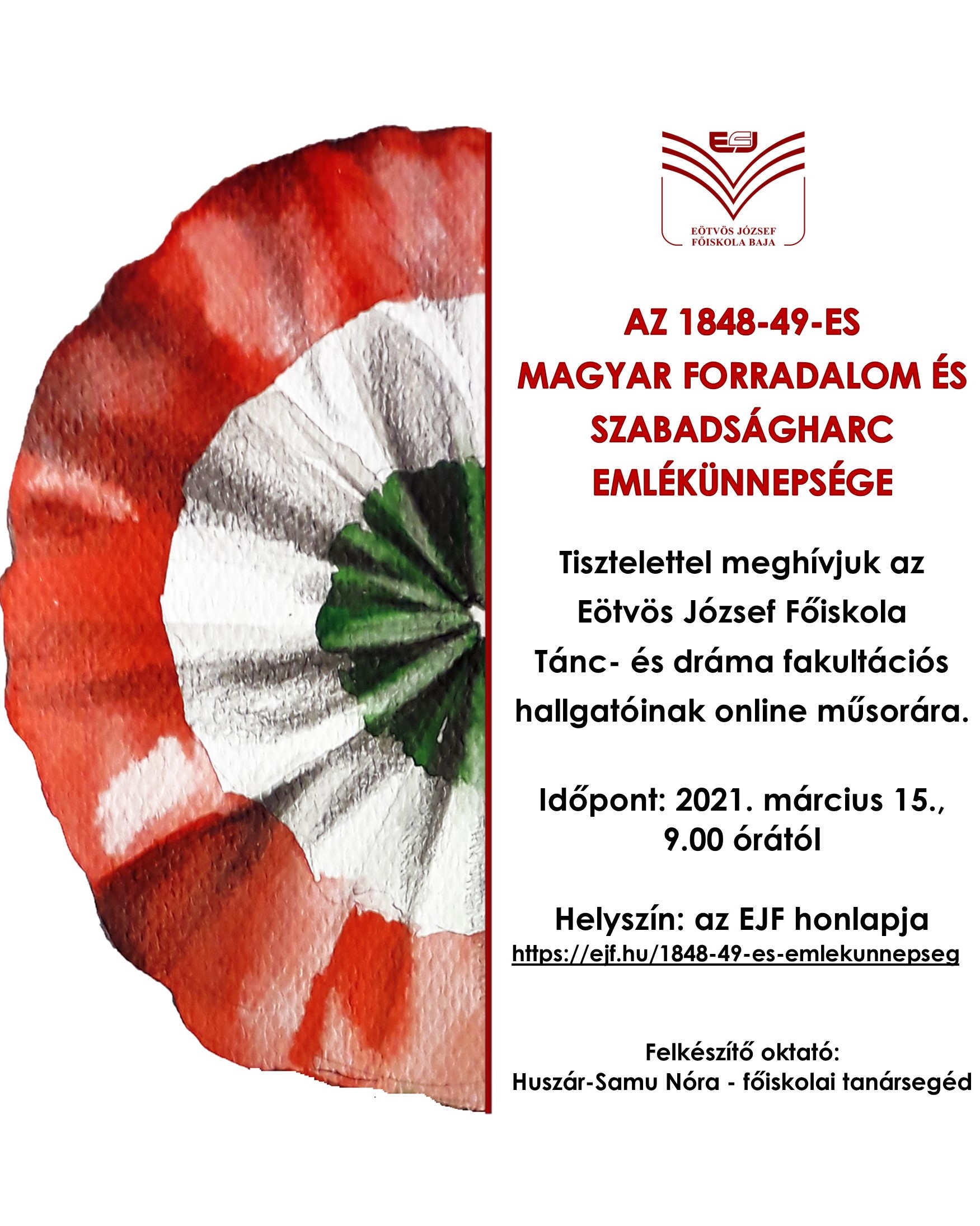 Az online műsor plakátja.