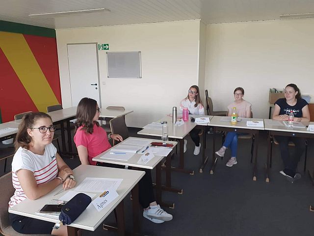 Hallgatóink a tanórán.