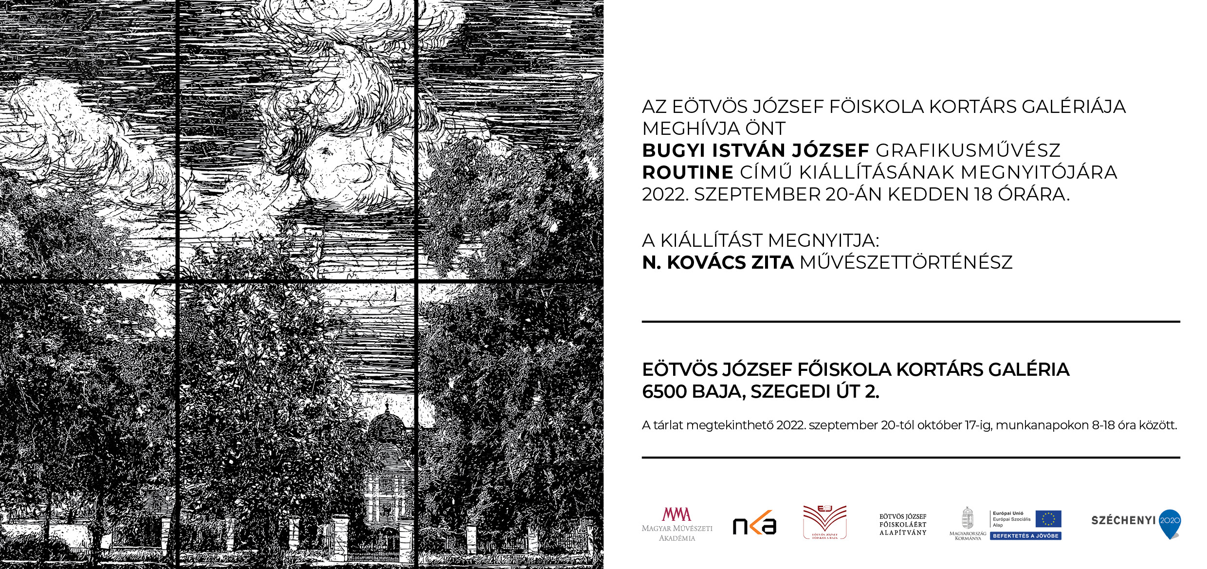 Meghívó a kiállításra.