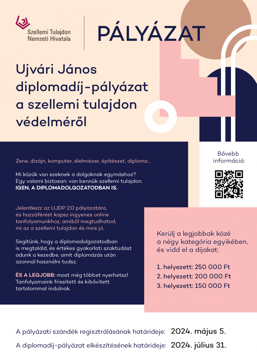 Ujvári János diplomadíj-pályázat felhívás.