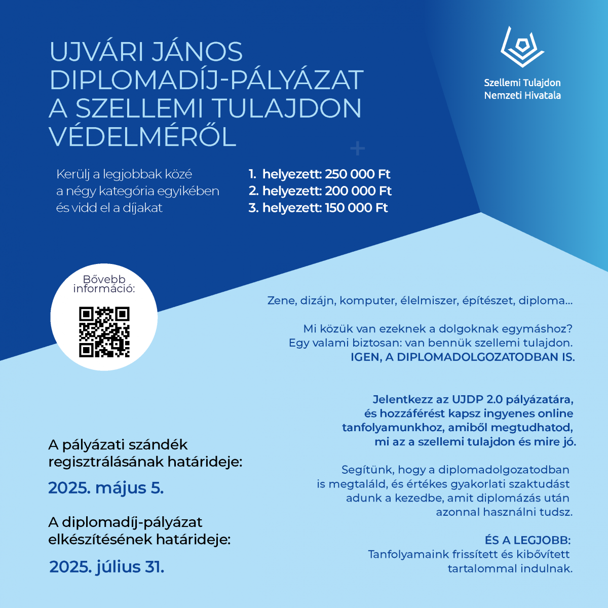 Ujvári János diplomadíj-pályázat felhívás.