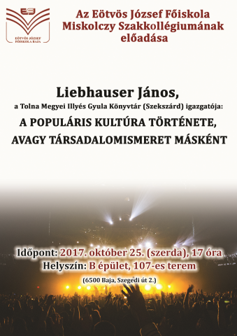 A populáris kultúra története, avagy társadalomismeret másként - plakát