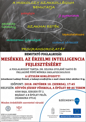 Mesékkel az érzelmi intelligencia fejlesztéséért – bemutató foglalkozás