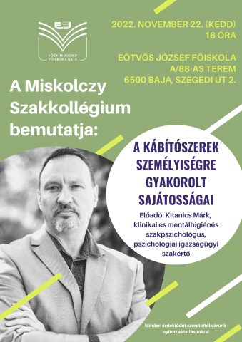 Kitanics Márk: A kábítószerek személyiségre gyakorolt sajátosságai