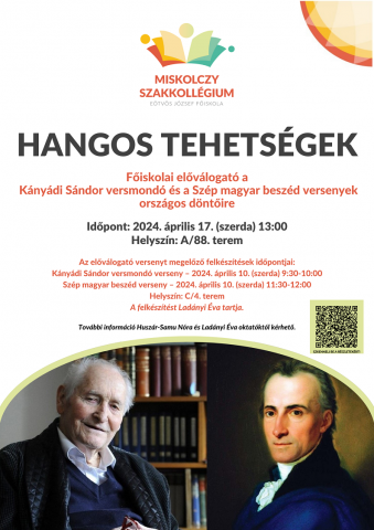Szakkollégiumi program - Hangos tehetségek