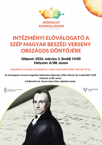Intézményi előválogató a Szép magyar beszéd verseny országos döntőjére